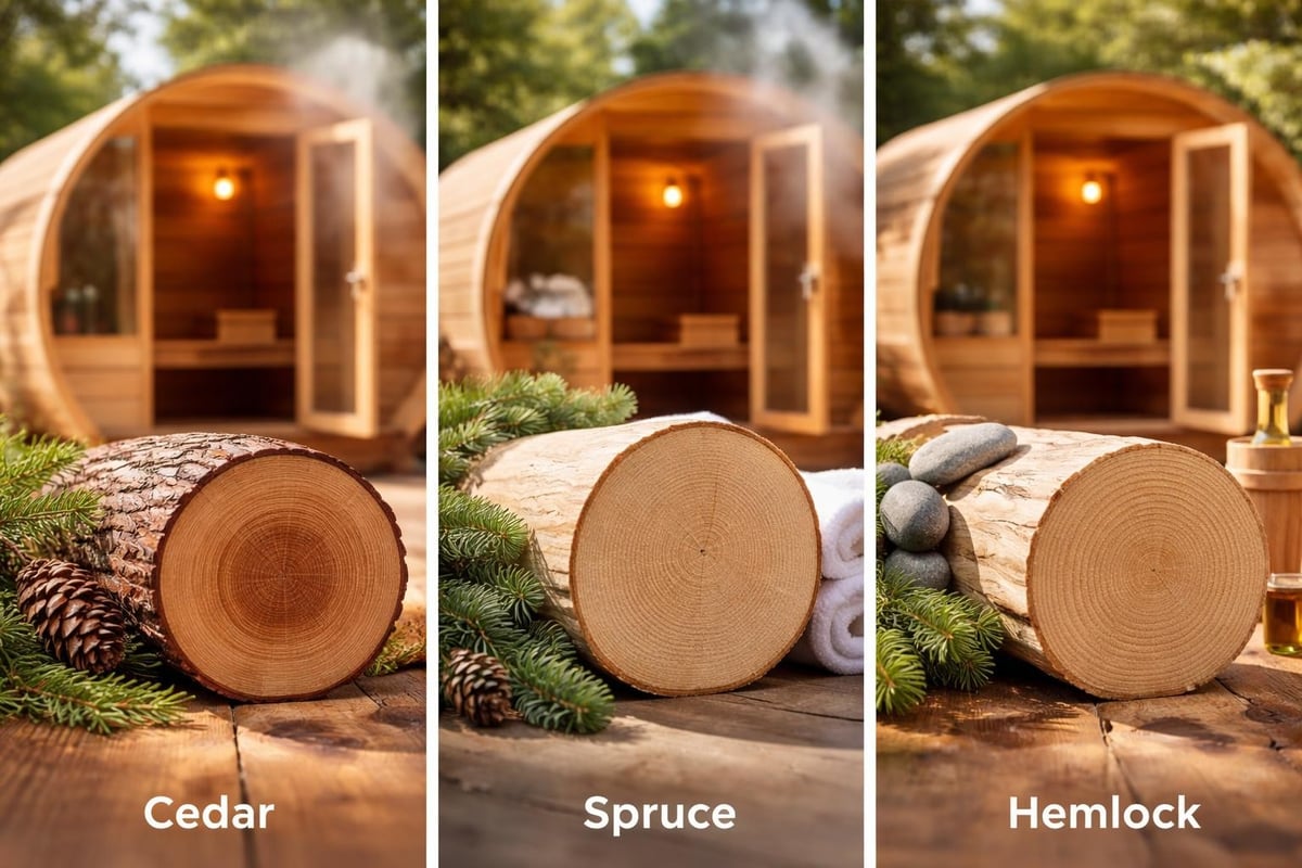Sauna wood types comparison
