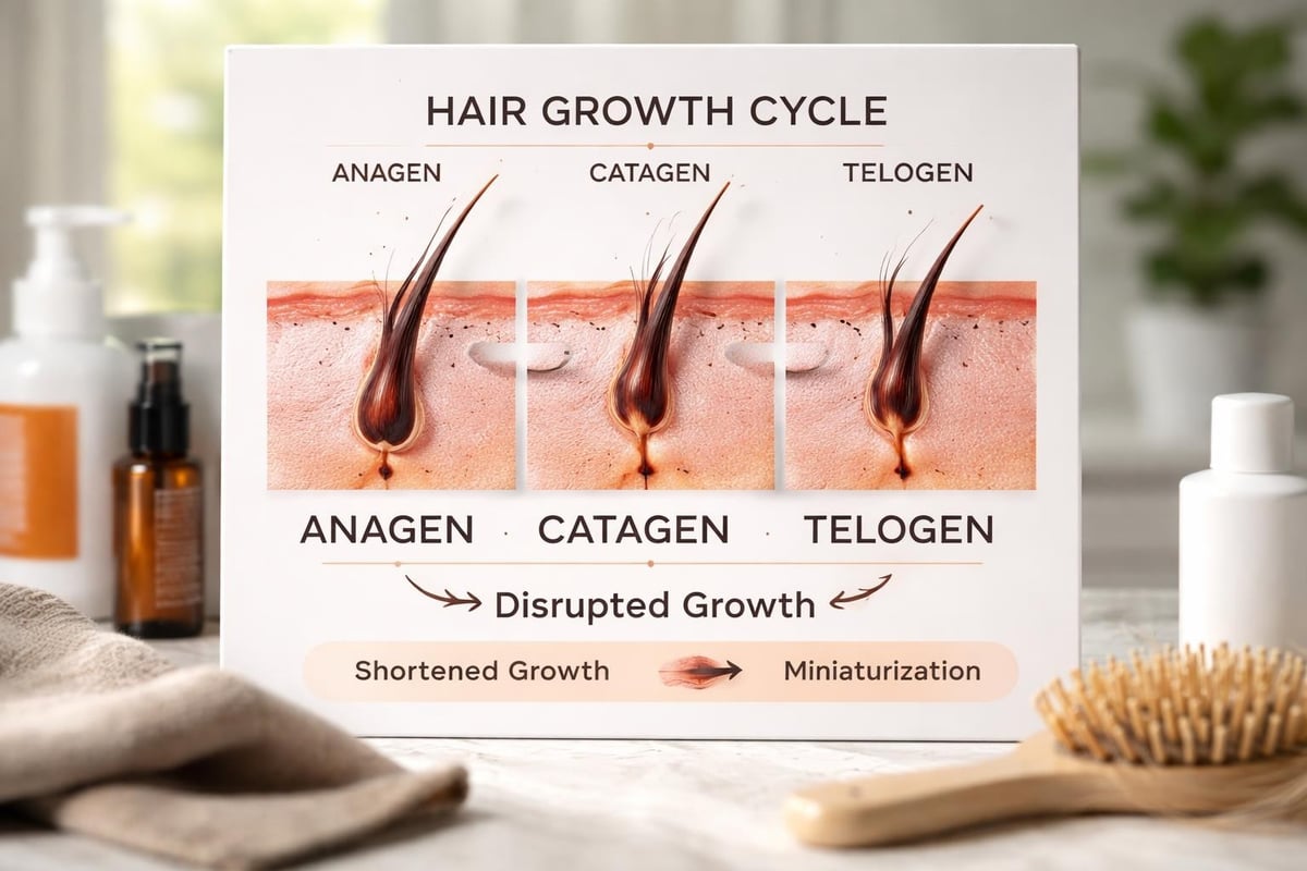 Hair growth cycle phases