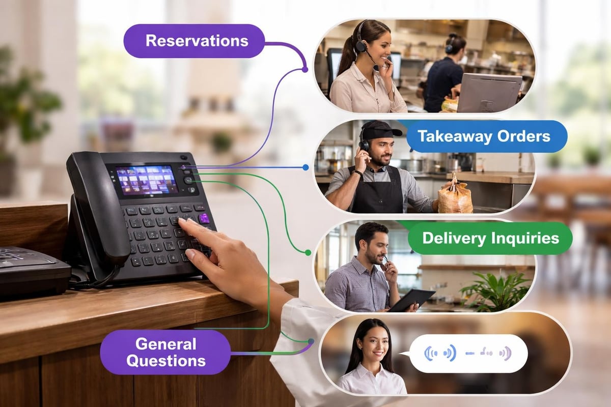Restaurant call routing workflow