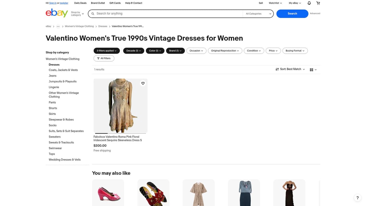 7 Stunning Vintage Valentino Dress Finds for 2026 - 6. Valentino 1990s Pink Peplum Dress – $1,250 (eBay)