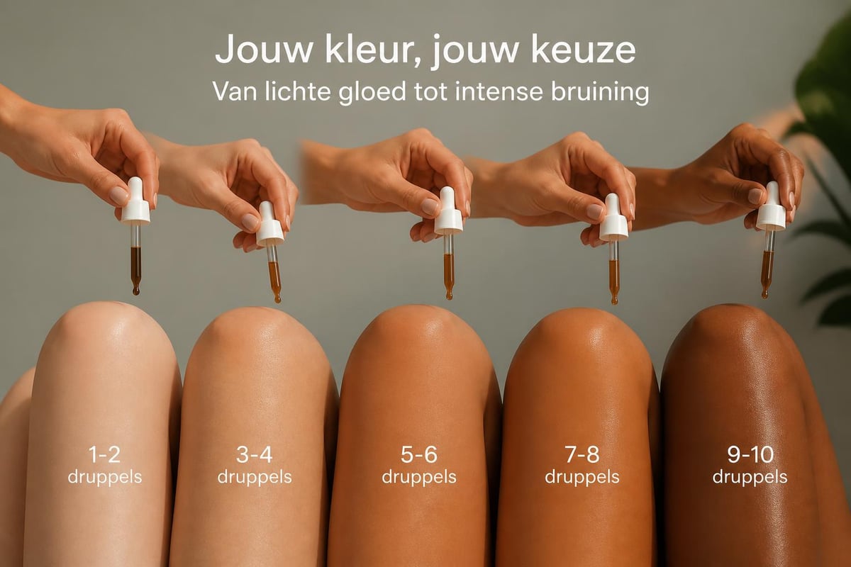 Tanning drops mengen met dagcrème