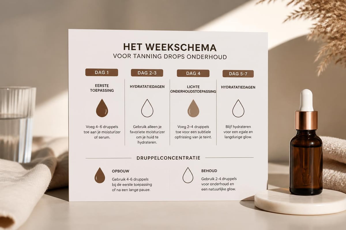 Tanning drops onderhoud routine