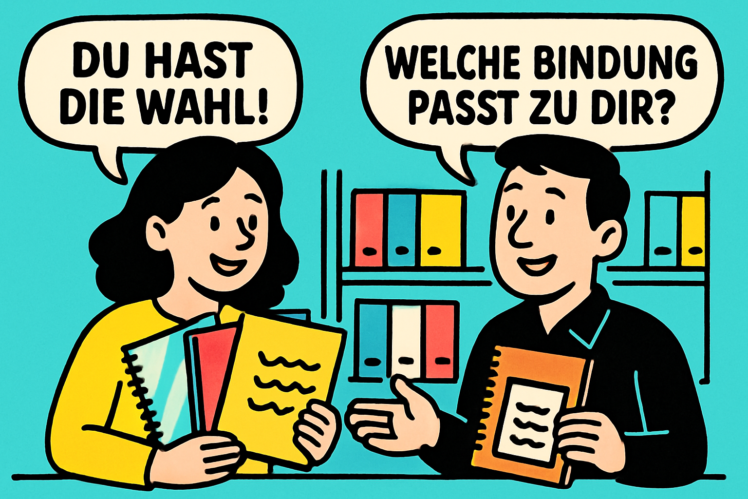 Arten der Klebebindung & Materialien