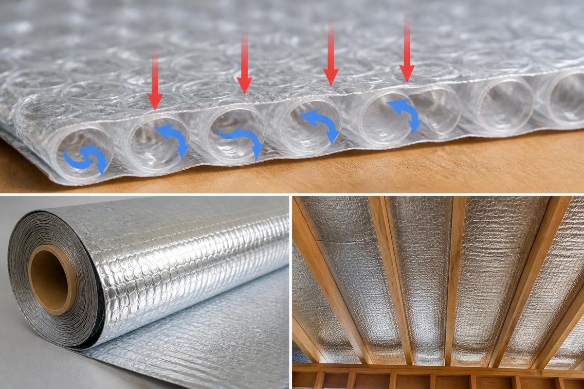Bubble wrap insulation thermal performance