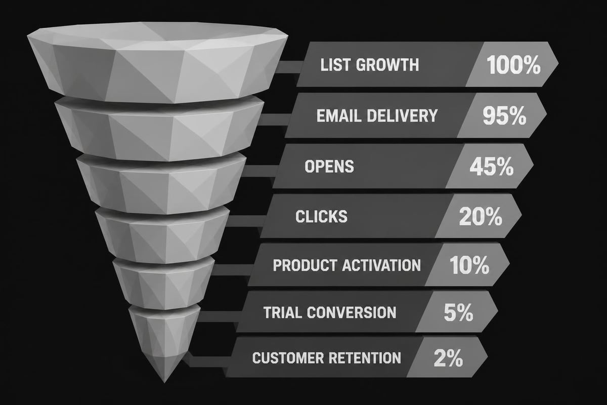 Email marketing funnel metrics