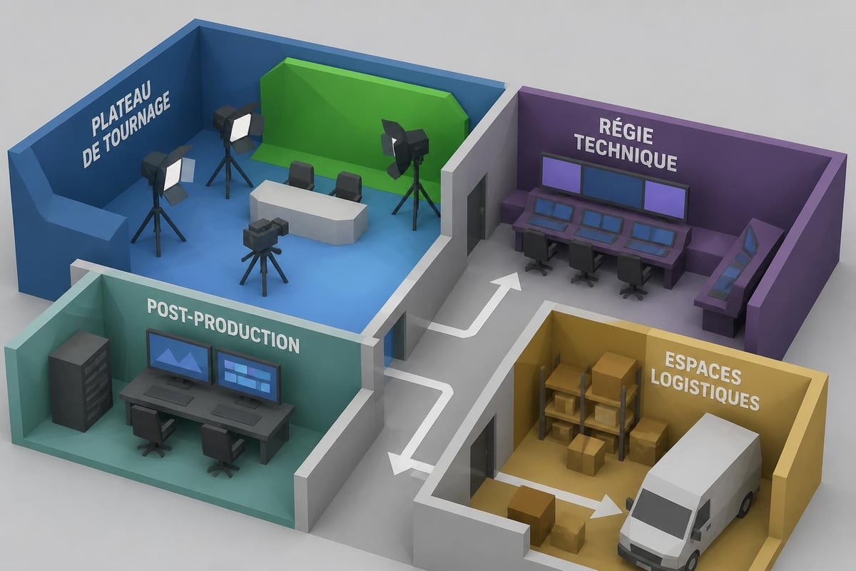 Organisation optimale des espaces dans un studio de production
