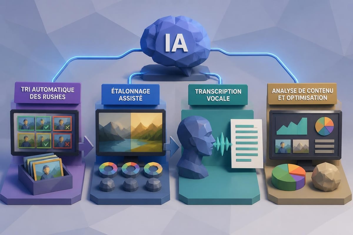 Applications concrètes de l'IA en production vidéo