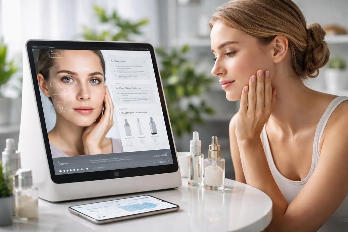 AI skincare diagnostics workflow