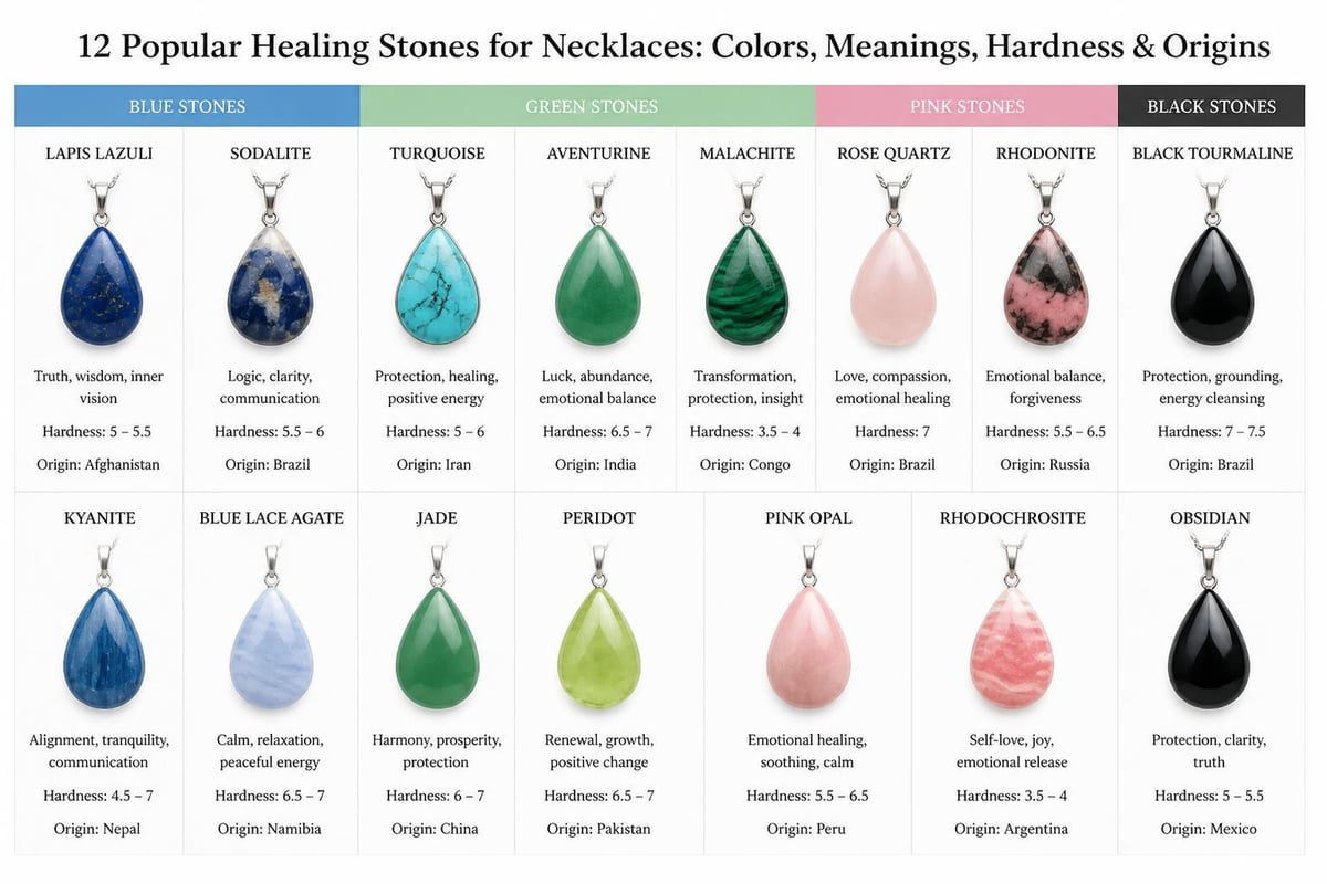 Gemstone properties comparison