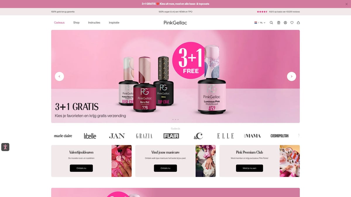 12 Inspirerende Webshop Designs Voor 2026 - Pink Gellac