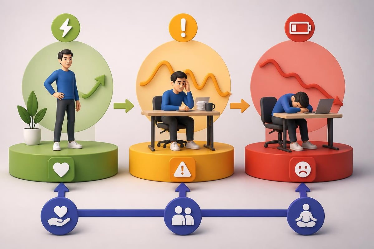 Workplace stress progression model