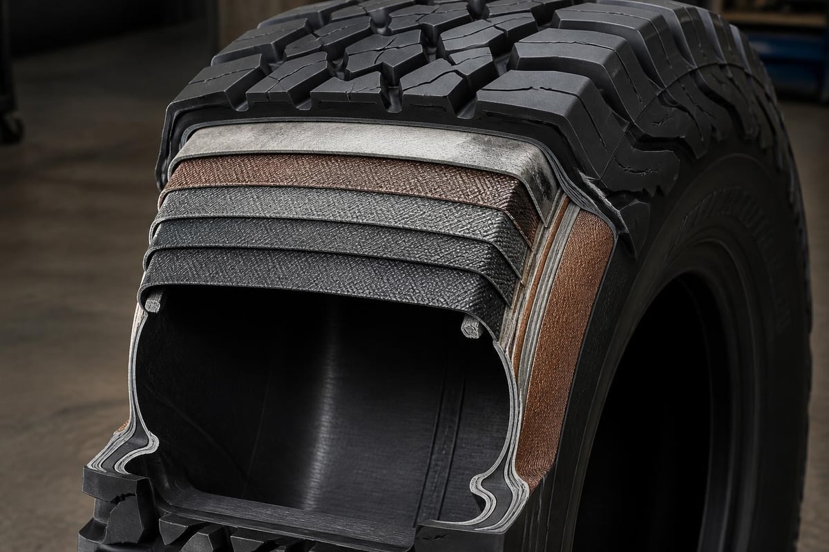 Tire compound layers