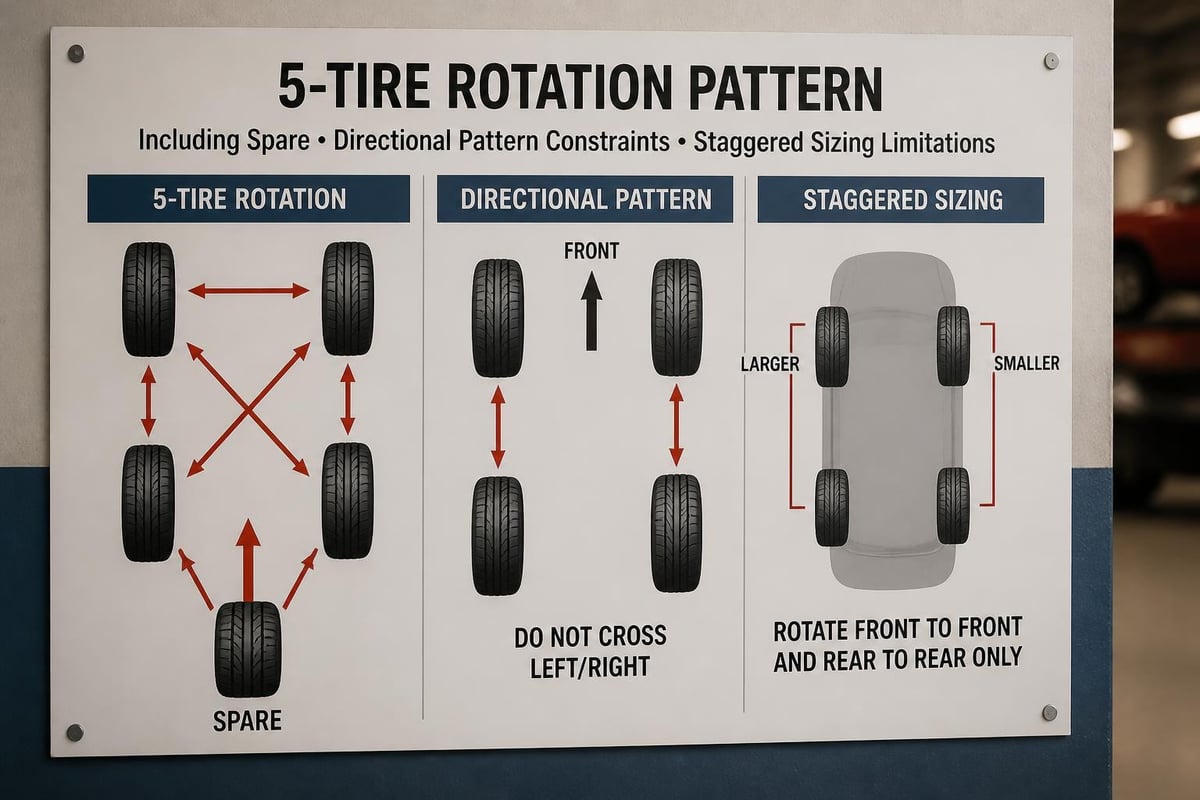 Tire rotation patterns