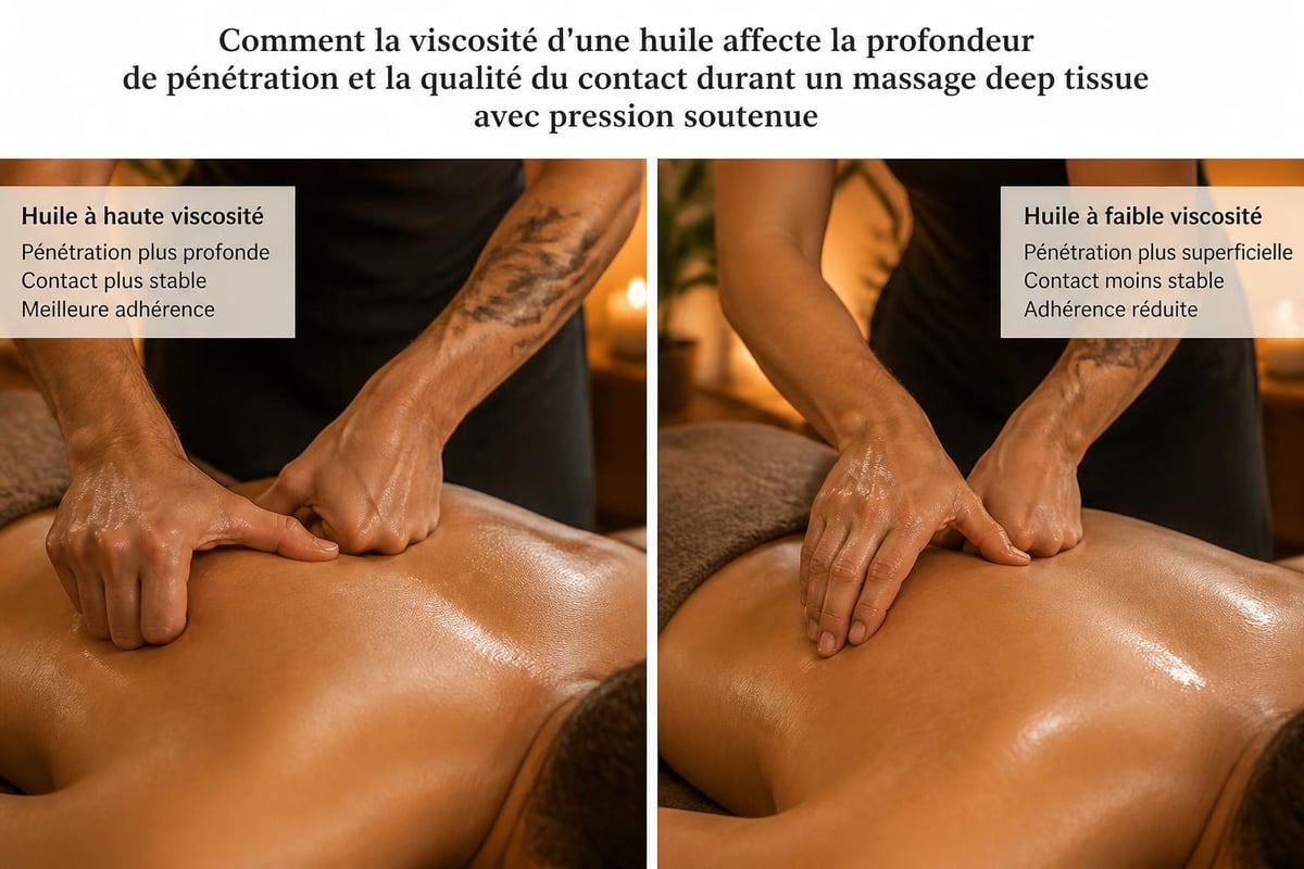 Viscosité huile massage