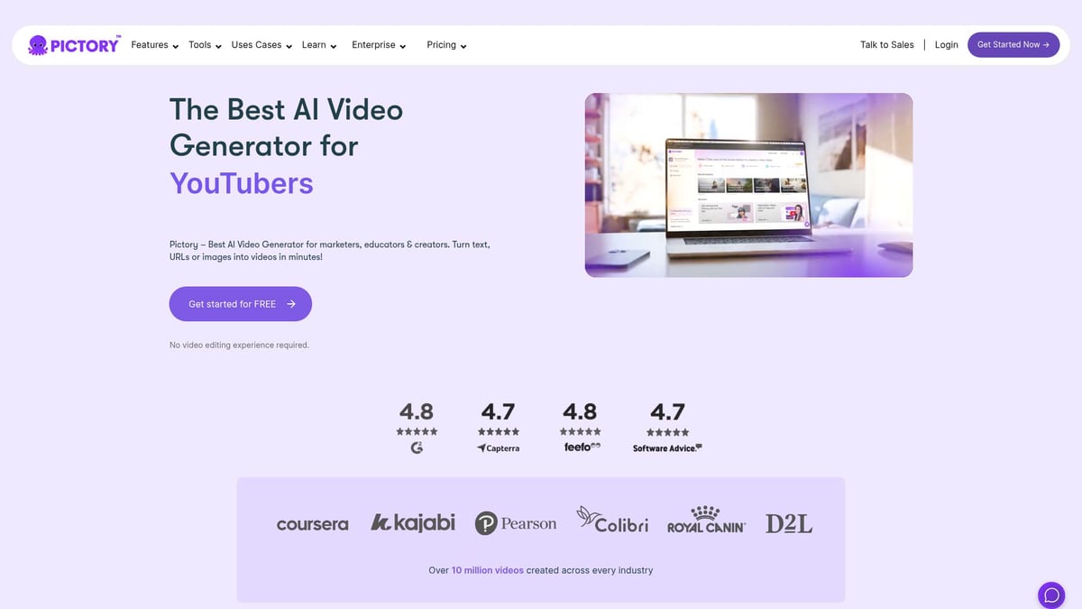 9 Essential AI Tool for Video Creation Picks for 2025 - Pictory