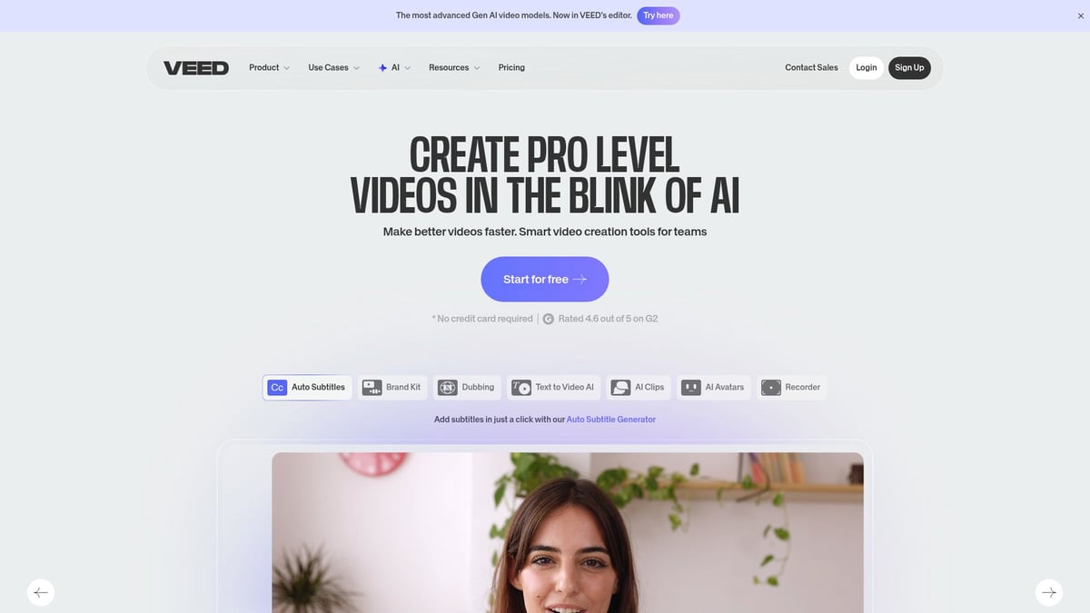 9 Essential AI Tool for Video Creation Picks for 2025 - Veed.io