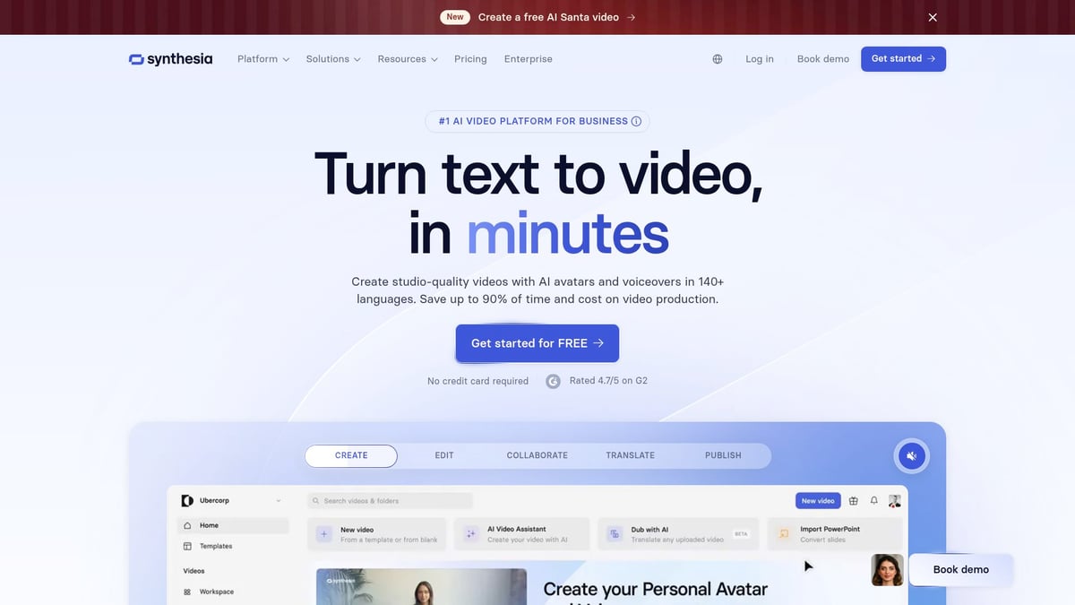 Top 7 Best AI For Video Tools To Transform Content In 2026 - Synthesia