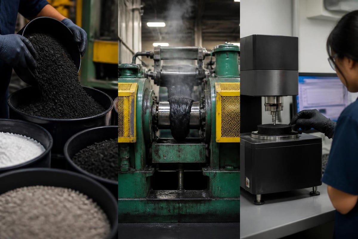 Tire compound mixing process