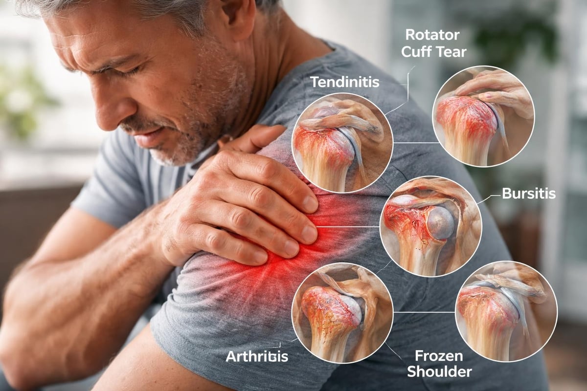 Shoulder pain conditions diagram