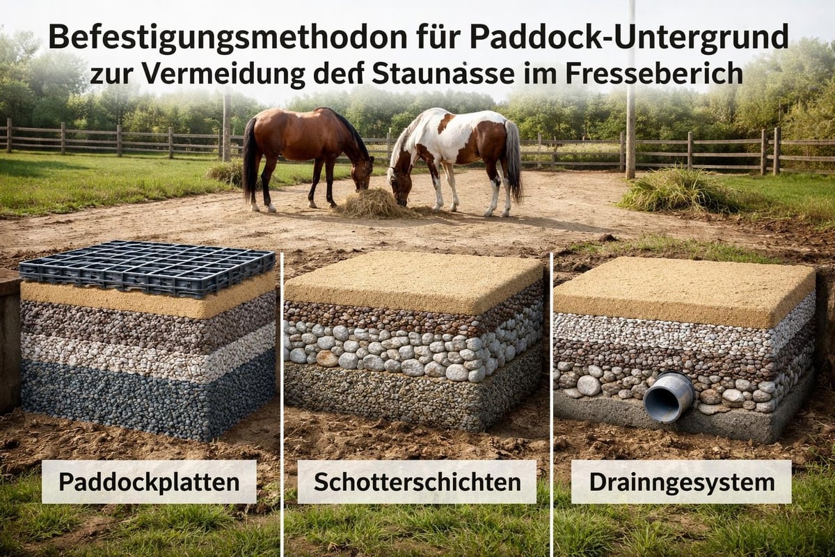 Untergrundbefestigung bei Heuraufen