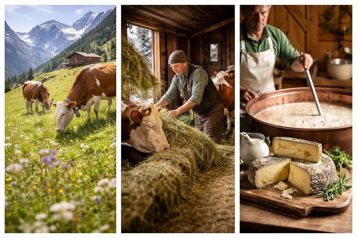 Heumilch production cycle in Zillertal