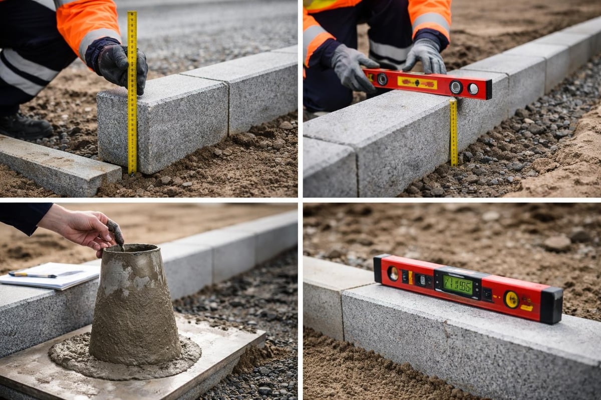 Curb stone quality inspection
