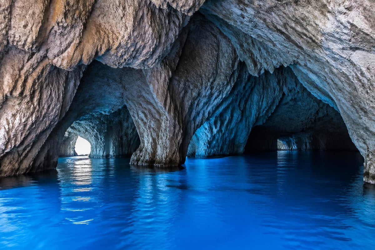 Blue Grotto natural formation