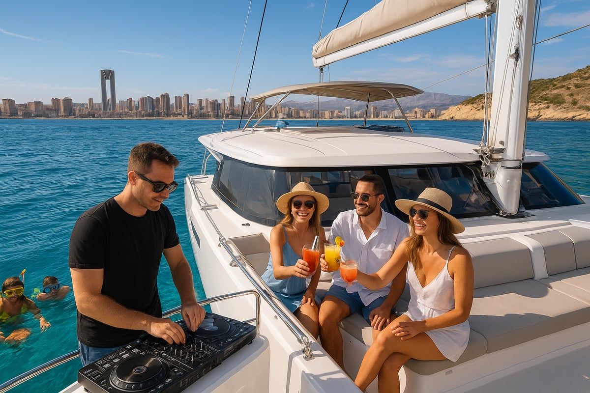 Motos de Agua Benidorm - article e8274904 8ea5 414c ace fotografia realista de un grupo disfrutando a bord 1 cpb7pf 5 Ideas Únicas Para Disfrutar Un Barco Benidorm en 2025