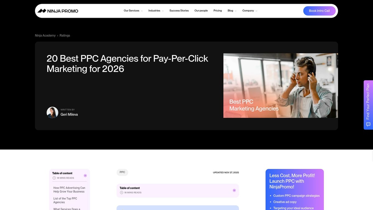 Top 10 Pay Per Click Agencies to Boost ROI in 2026 Top 10 Pay Per Click Agencies to Boost ROI in 2026 - NinjaPromo