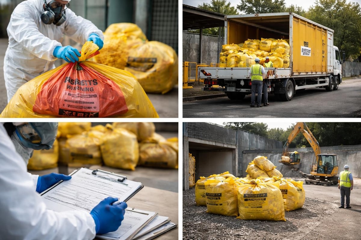 Asbestos disposal process