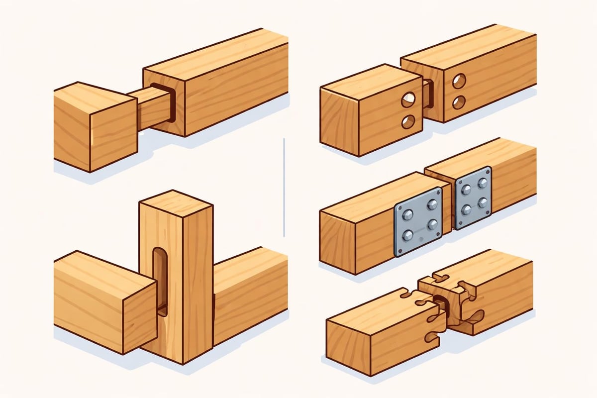 Traditional and modern timber frame joinery methods