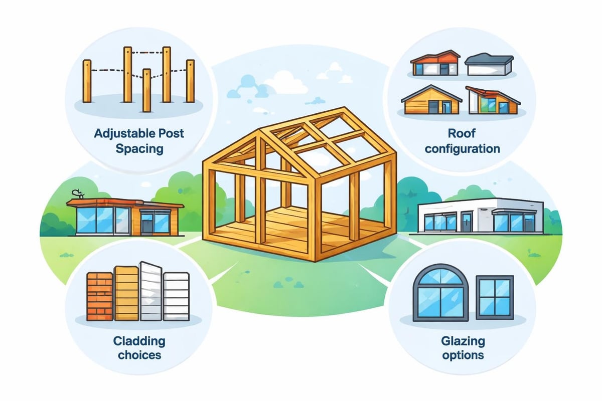Architectural design flexibility in timber frames