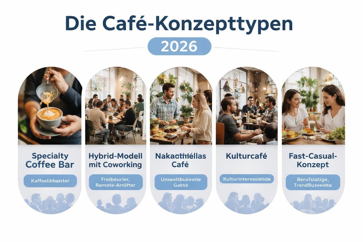 Verschiedene Café-Konzepte