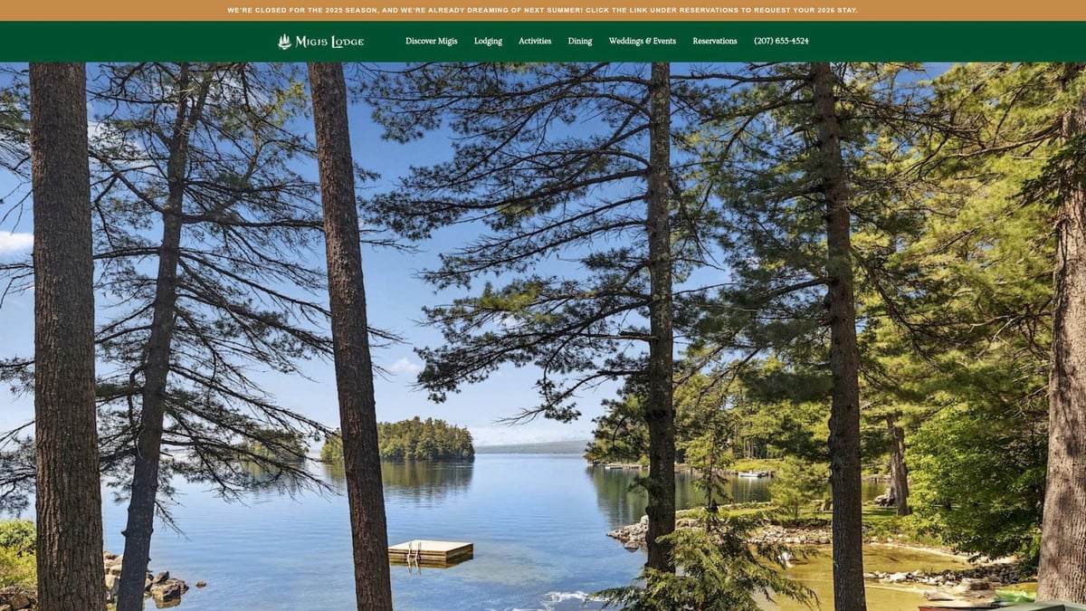 7 Dreamy Cabin New England Escapes to Book in 2026 - Migis Lodge on Sebago Lake – South Casco, Maine