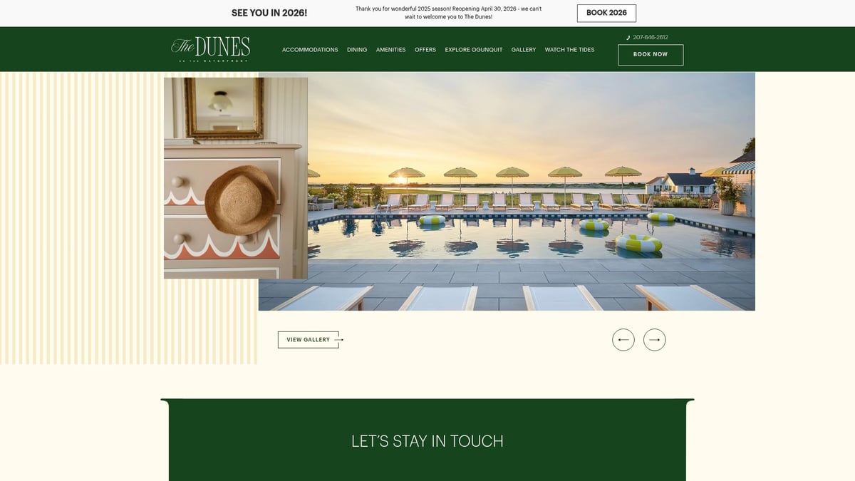 7 Dreamy Cabin New England Escapes to Book in 2026 - Dunes on the Waterfront – Ogunquit, Maine