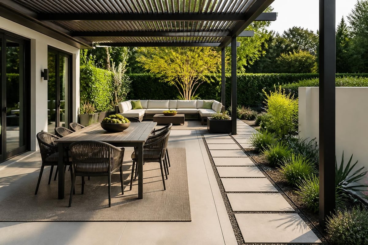 Outdoor living zone planning