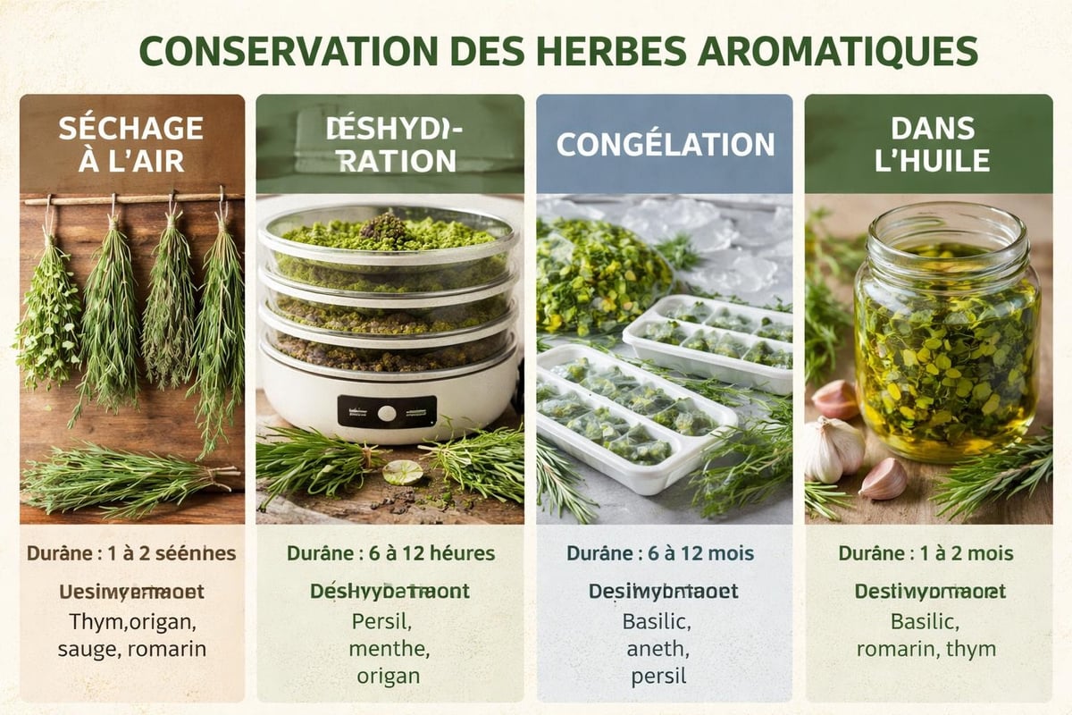 Méthodes conservation herbes