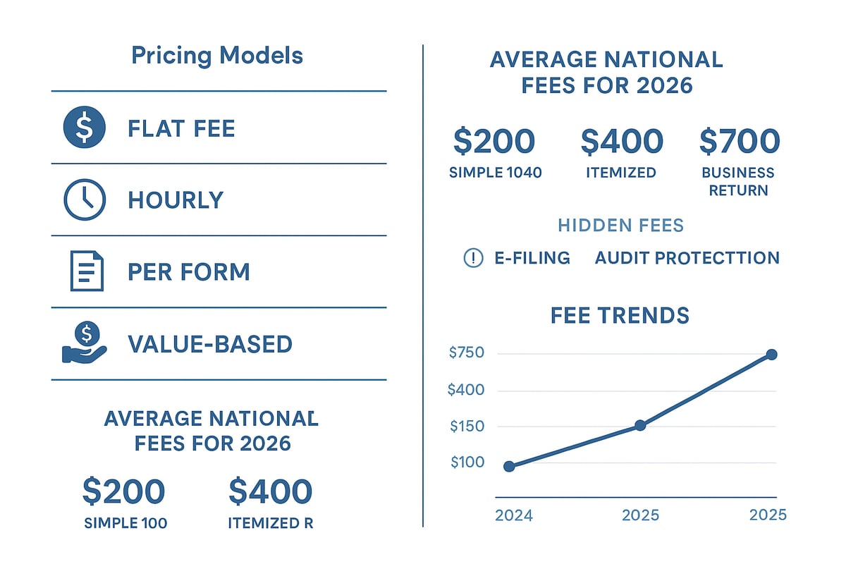 Tax Preparer Pricing Models and 2026 Cost Trends