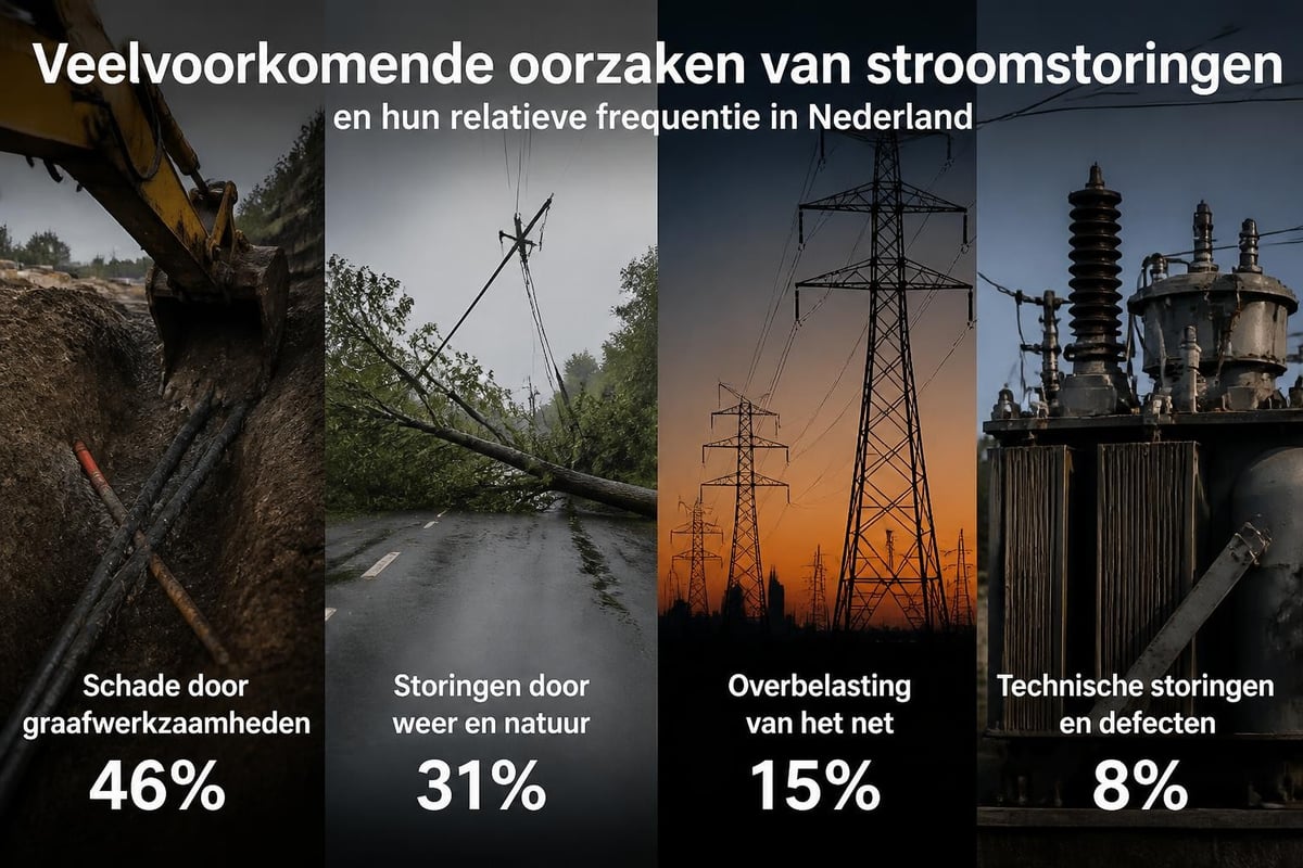 Stroomuitval oorzaken Nederland