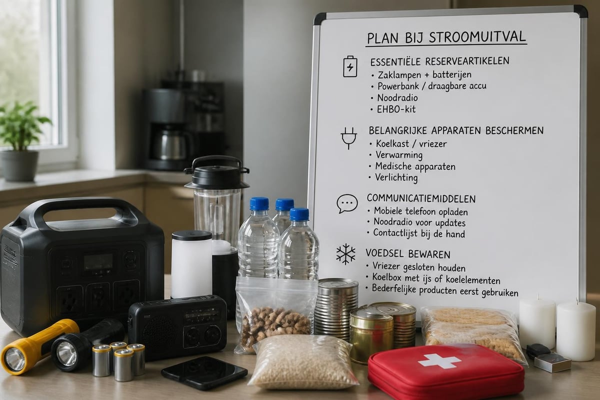 Voorbereiding stroomuitval thuis