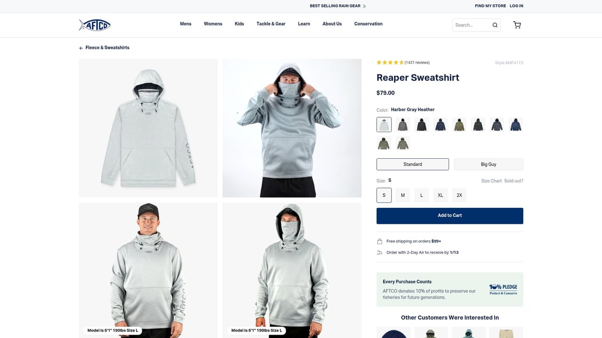 Top 10 Unique Fishing Gifts For Men in 2026 - Reaper Fishing Sweatshirt – AFTCO