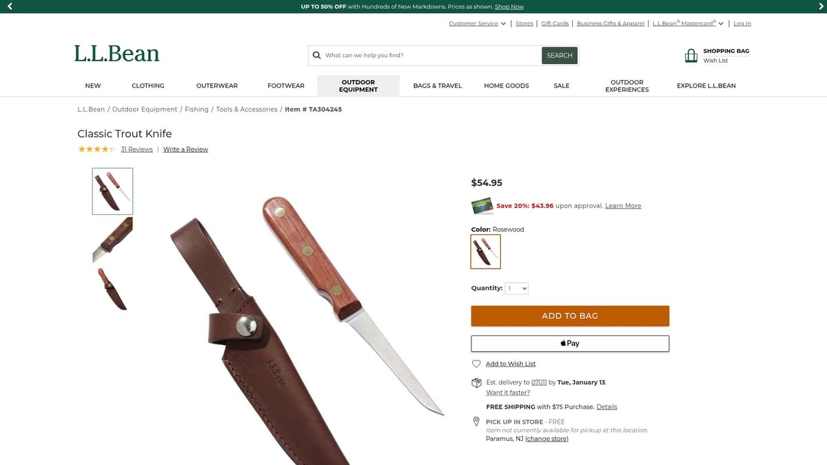 Top 10 Unique Fishing Gifts For Men in 2026 - Classic Trout Knife – L.L.Bean