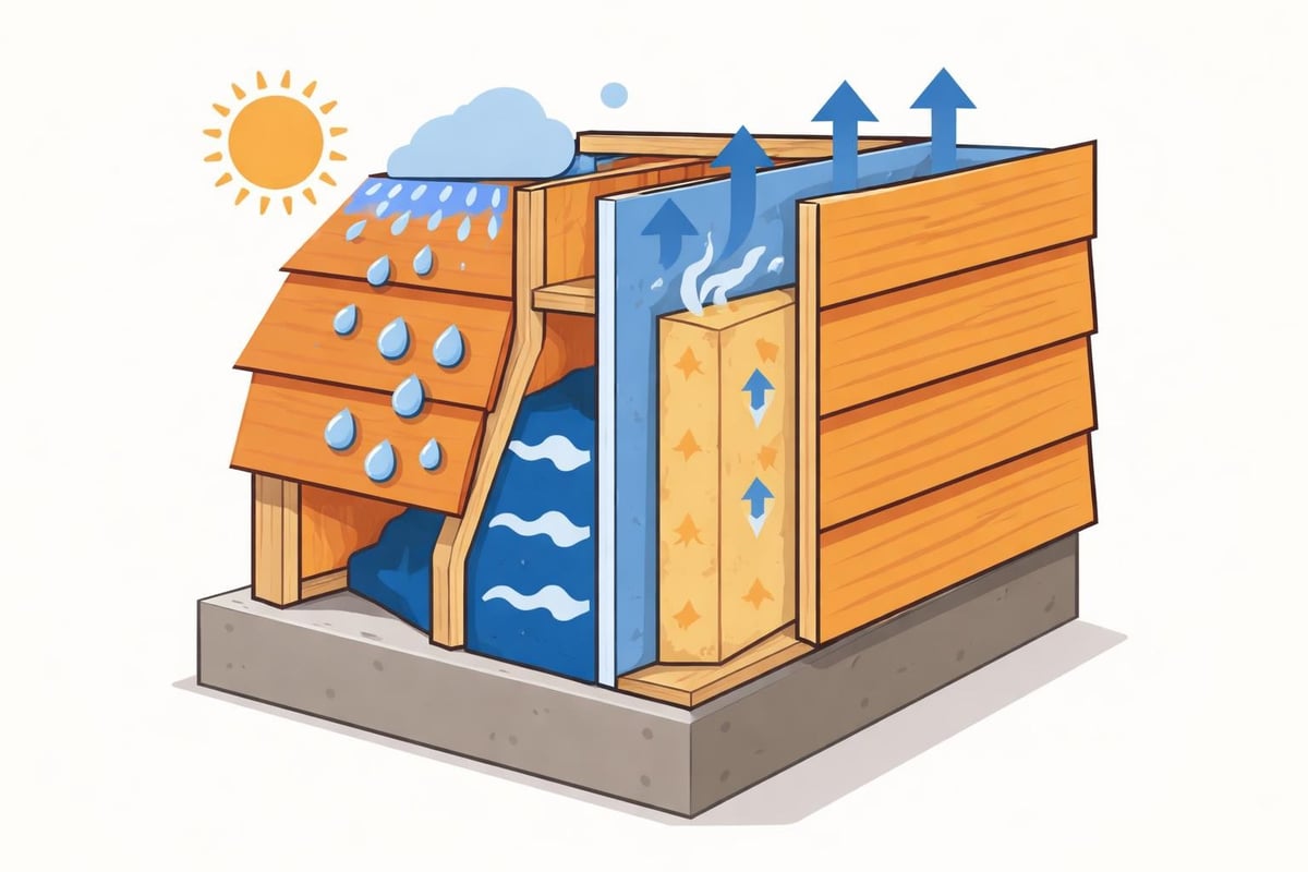 Timber frame weatherproofing layers