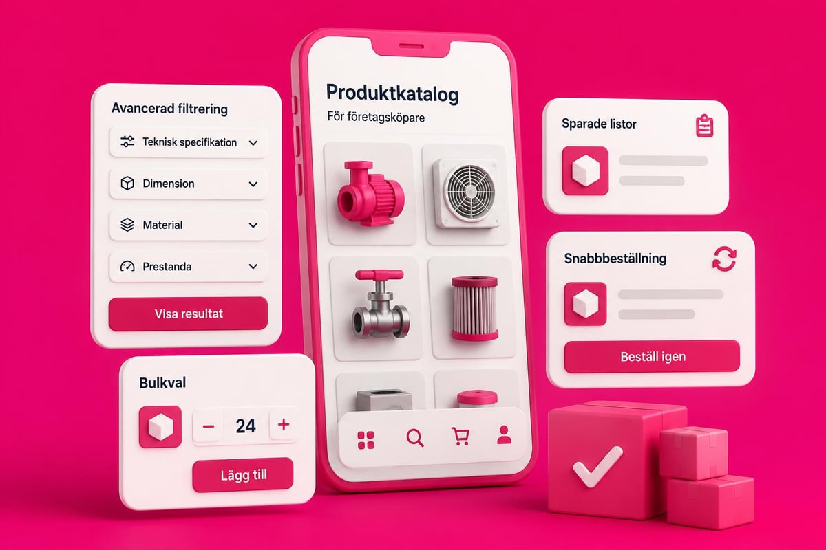 B2B tema till Shopify: Guide för grossisthandel 2026 4 B2B produktkatalog navigation