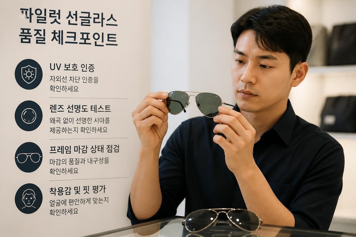 조종사 선글라스 선택 기준