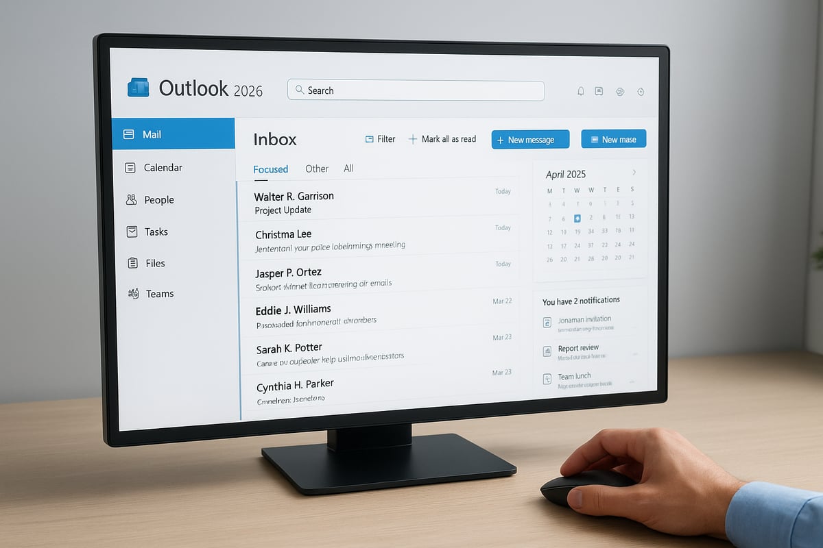 Primeros pasos tras el inicio de sesión en Outlook