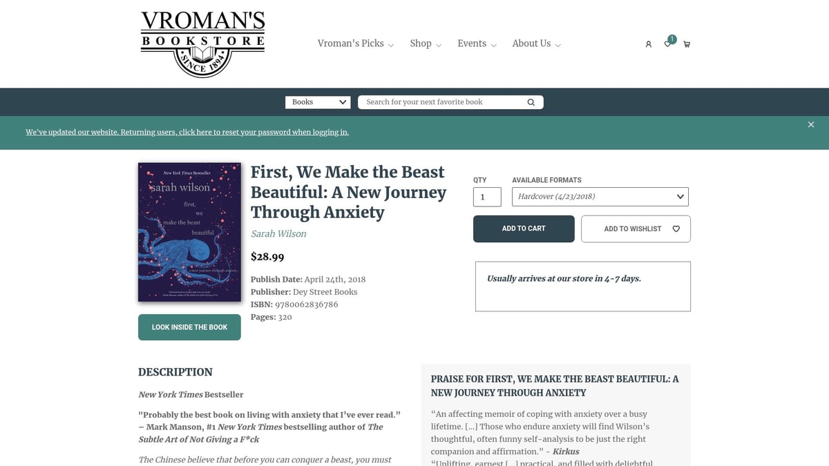 9 Must-Read Mental Books to Transform Your Mindset in 2026 - First, We Make the Beast Beautiful: A New Journey Through Anxiety by Sarah Wilson