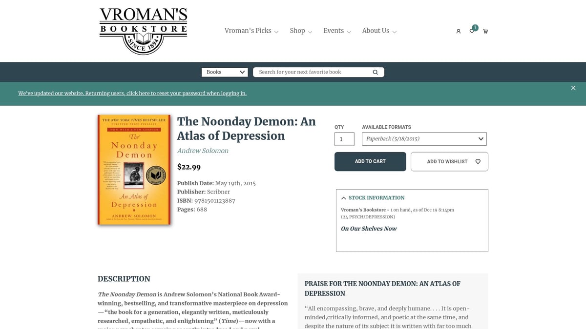 9 Must-Read Mental Books to Transform Your Mindset in 2026 - The Noonday Demon: An Atlas of Depression by Andrew Solomon