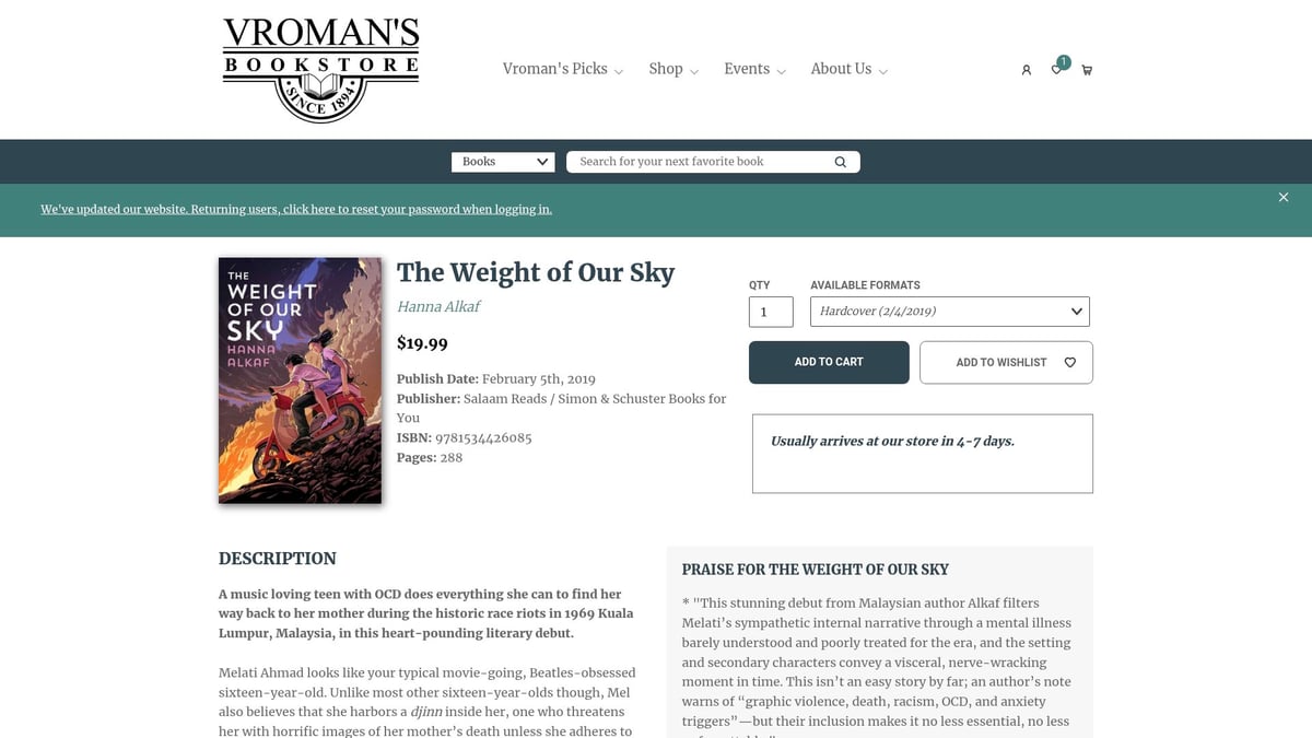 9 Must-Read Mental Books to Transform Your Mindset in 2026 - The Weight of Our Sky by Hanna Alkaf