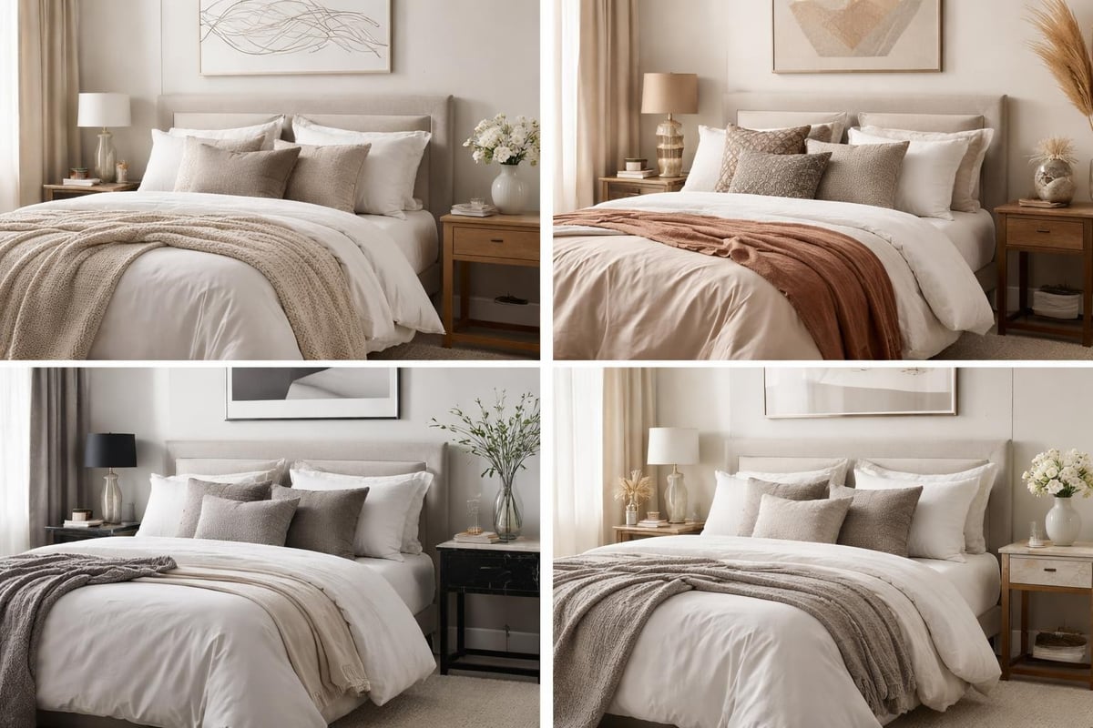Bedroom styling with luxury sheets